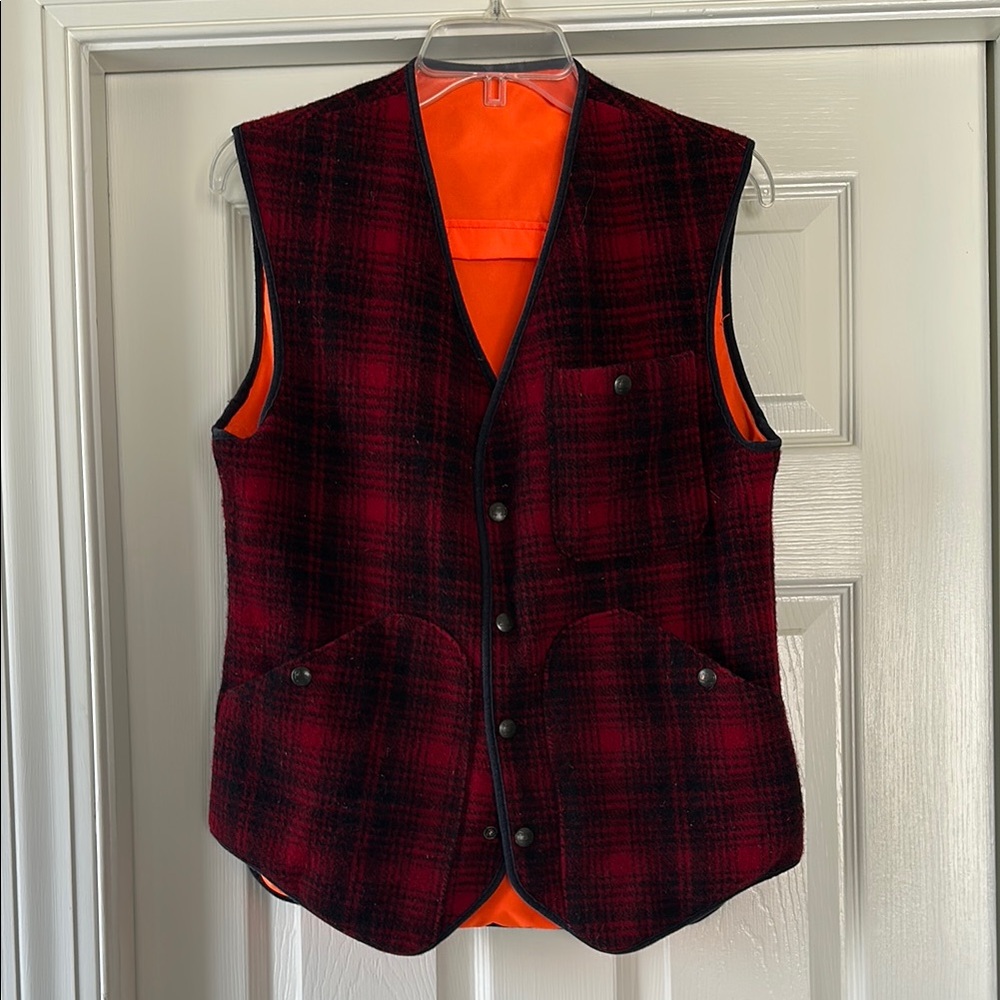 Vintage Woolrich Plaid Reversible Vest